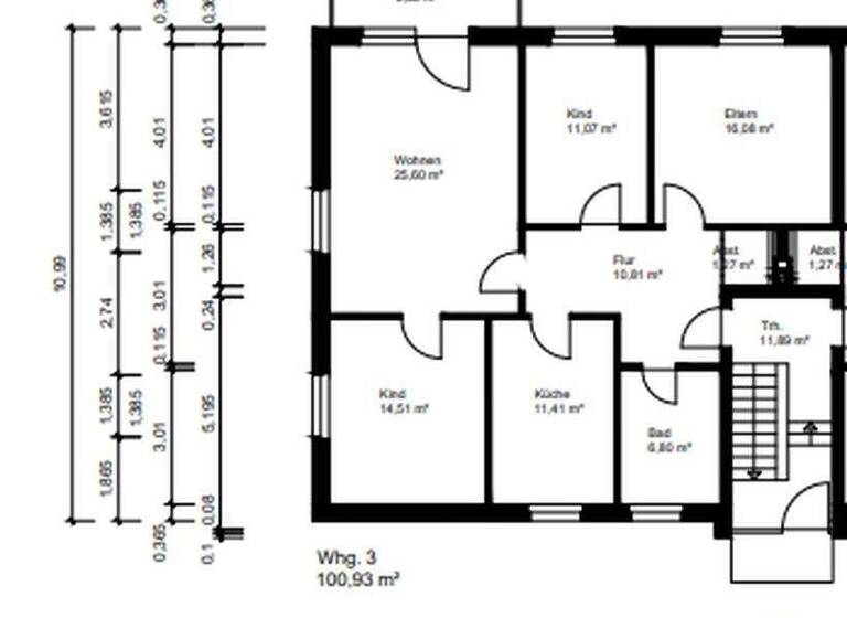 Wohnung zur Miete 699 € 4 Zimmer 96 m² 1. Geschoss frei ab 15.03.2026 Breslauer Straße 45 Fürstenau 49584
