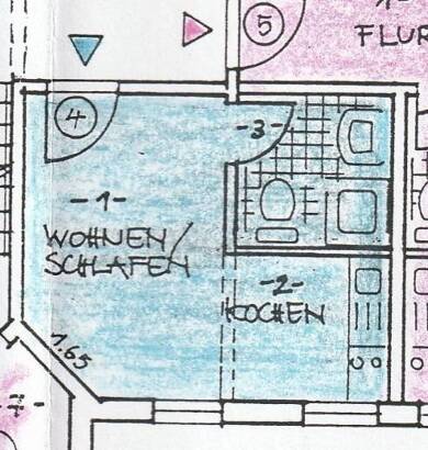 Wohnung zur Miete 240 € 1 Zimmer 16,2 m² 1. Geschoss frei ab sofort Talstraße 33 Jena - West Jena 07743