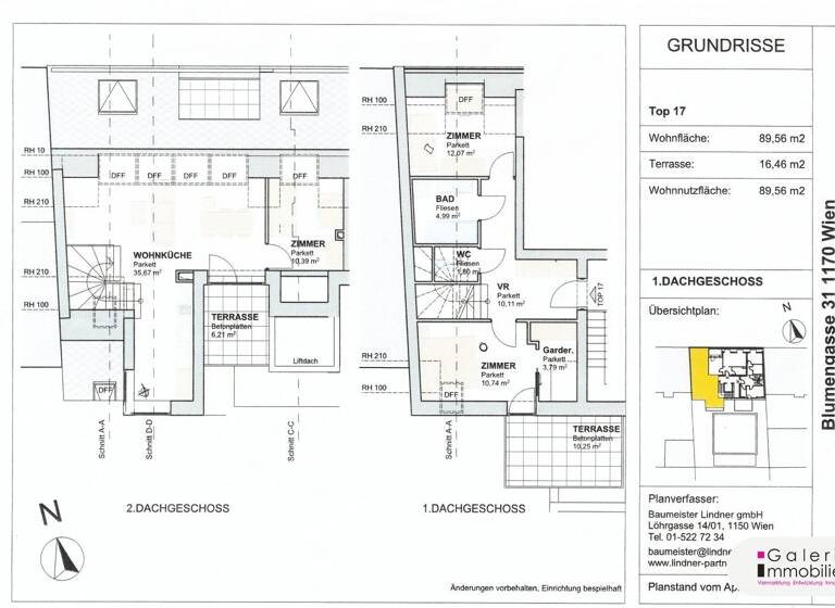 Wohnung zum Kauf - Erstbezug 767.652 € 4 Zimmer 89,6 m² Wien,Hernals 1170
