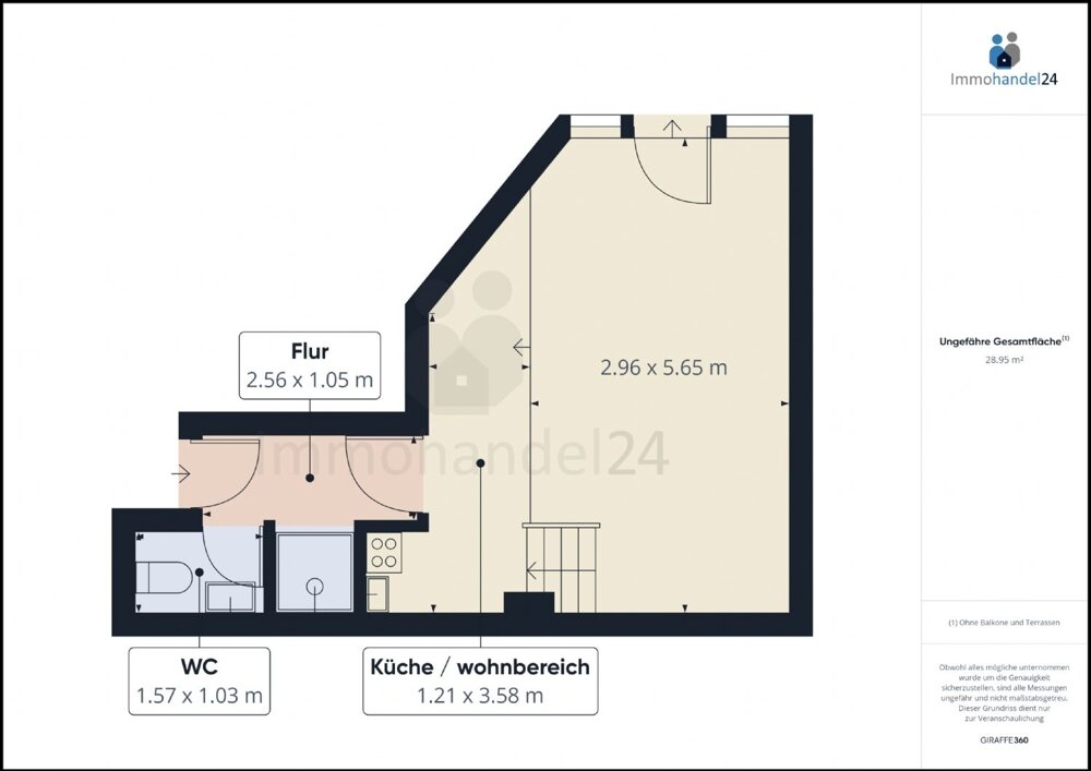 Wohnung zum Kauf 119.500 € 1 Zimmer 30 m²<br/>Wohnfläche Jülicher Straße Aachen 52068