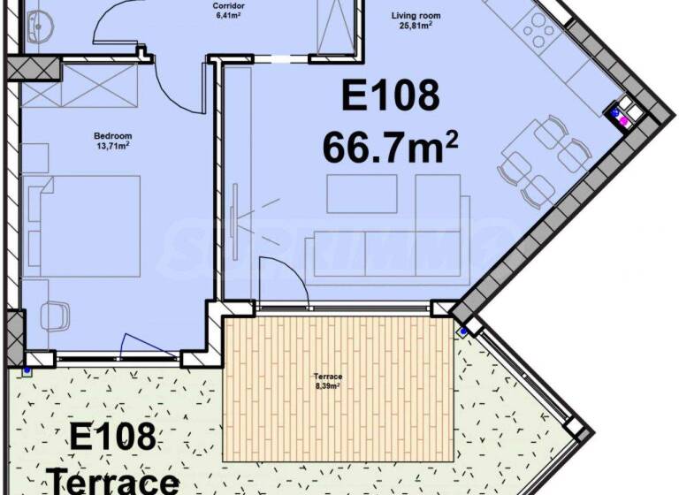 Studio zum Kauf 220.537 € 3 Zimmer 81,5 m² Sofia