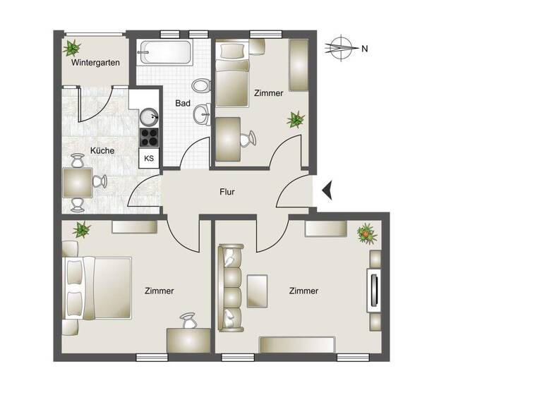 Wohnung zum Kauf 198.760 € 3 Zimmer 67 m² Spandau Berlin 13595