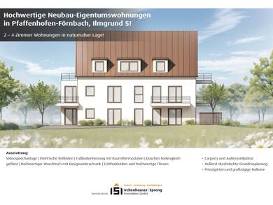 Terrassenwohnung zum Kauf - Erstbezug 599.000 € 4 Zimmer 90,8 m² Souterrain, EG Ilmgrund 5 Förnbach Pfaffenhofen an der Ilm 85276