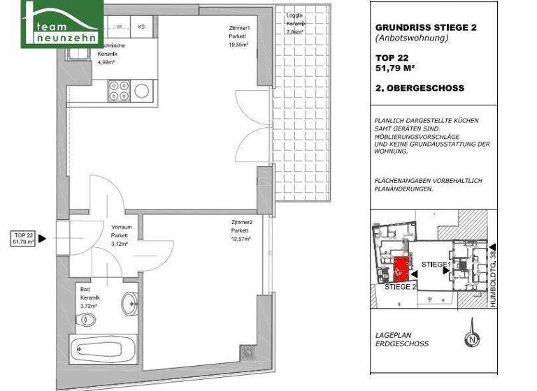 Wohnung zur Miete 699 € 2 Zimmer 44 m² 2. Geschoss Humboldtgasse 38 Wien 1100