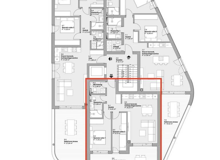 Wohnung zum Kauf 329.000 € 2 Zimmer 78 m² 2. Geschoss Vodice