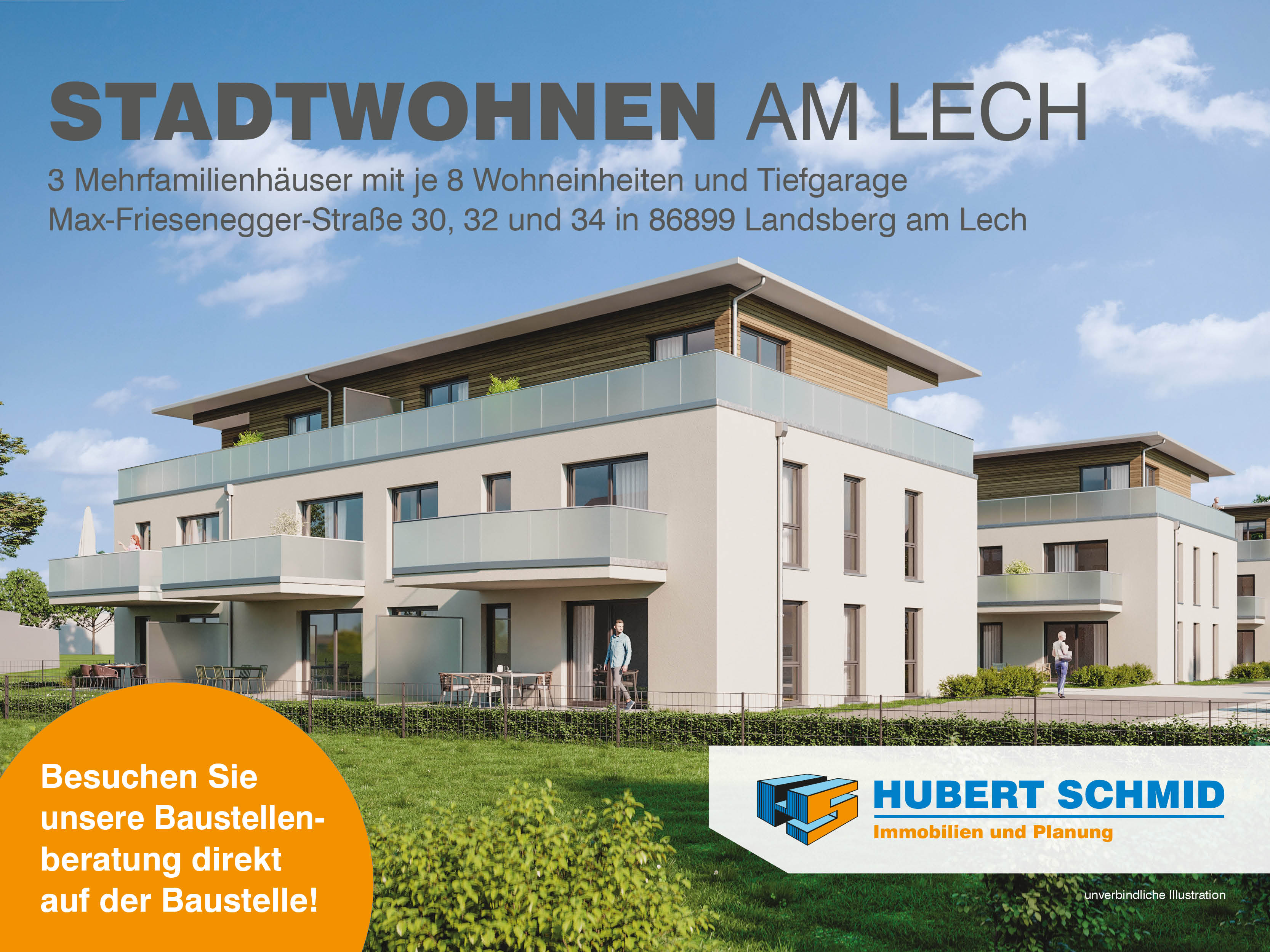 Wohnung zum Kauf provisionsfrei 672.600 € 3 Zimmer 94,4 m²<br/>Wohnfläche EG<br/>Geschoss 30.06.2026<br/>Verfügbarkeit Max-Friesenegger-Straße 30 Stadtgebiet Landsberg am Lech 86899