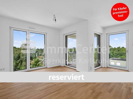 Wohnung zum Kauf - Erstbezug provisionsfrei 379.500 € 2 Zimmer 52,5 m² 7. Geschoss Waldstadt Hagsfeld 76139