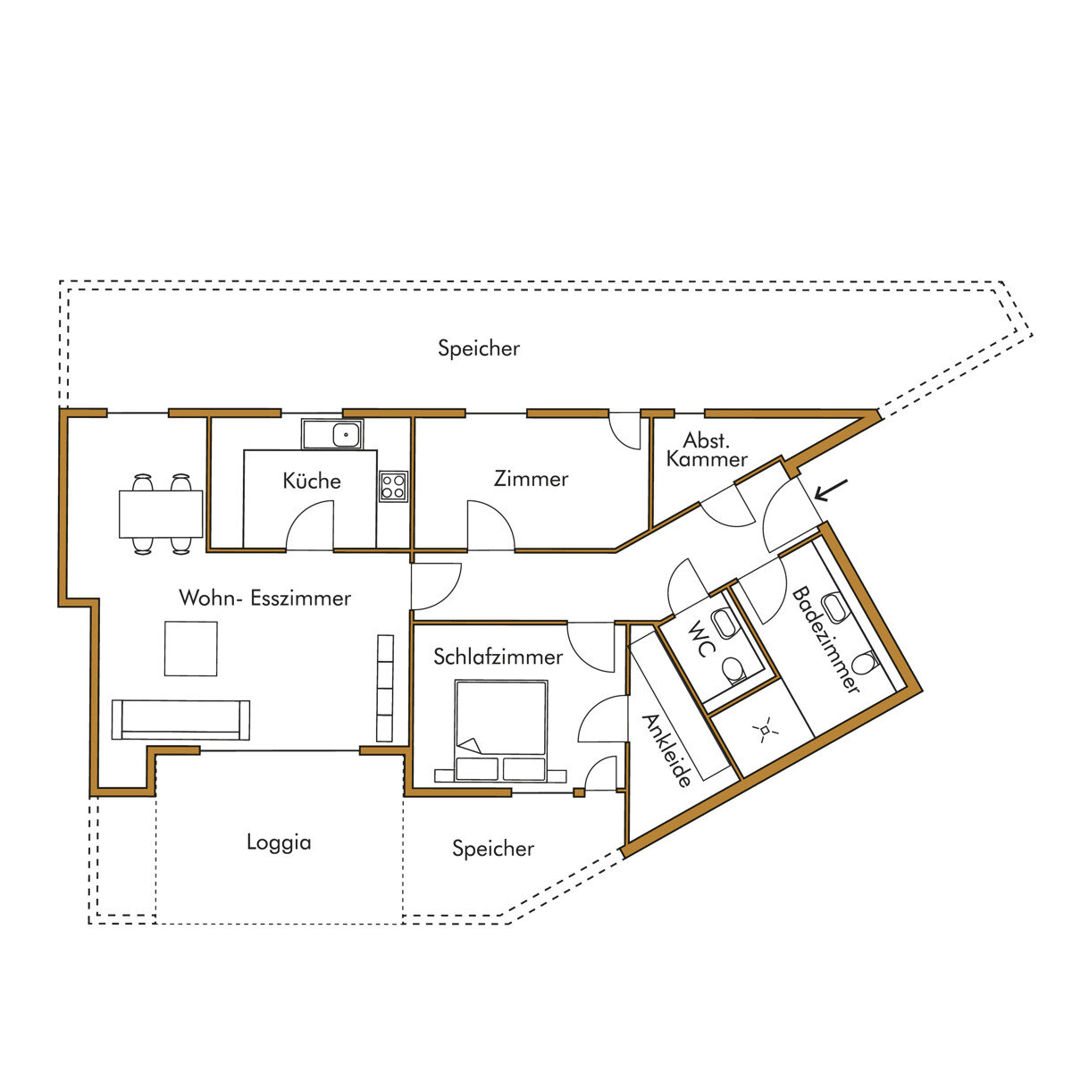 Penthouse zum Kauf 476.200 € 3,5 Zimmer 95,4 m²<br/>Wohnfläche Kernstadt 001 Bretten 75015