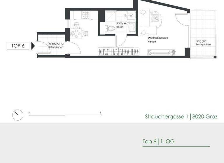 Studio zur Miete 414 € 1 Zimmer 31,7 m² 1. Geschoss frei ab 01.12.2026 Strauchergasse 1 Lend Graz 8020