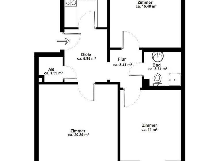 Wohnung zum Kauf 198.000 € 3 Zimmer 71 m² EG Marmstorf Hamburg 21077