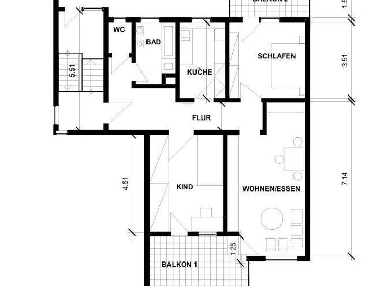 Wohnung zum Kauf 219.000 € 3 Zimmer 89 m² Giengen Giengen an der Brenz 89537