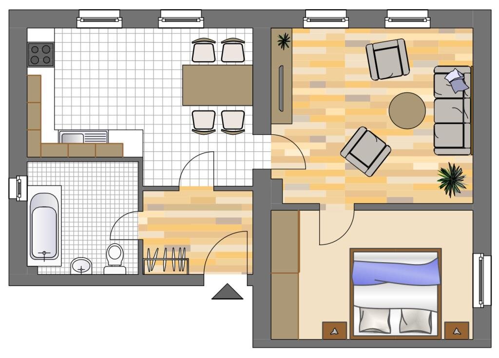 Wohnung zur Miete 419 € 3 Zimmer 56,9 m²<br/>Wohnfläche 1.<br/>Geschoss Unterdelle 10 Bövinghausen Dortmund 44388