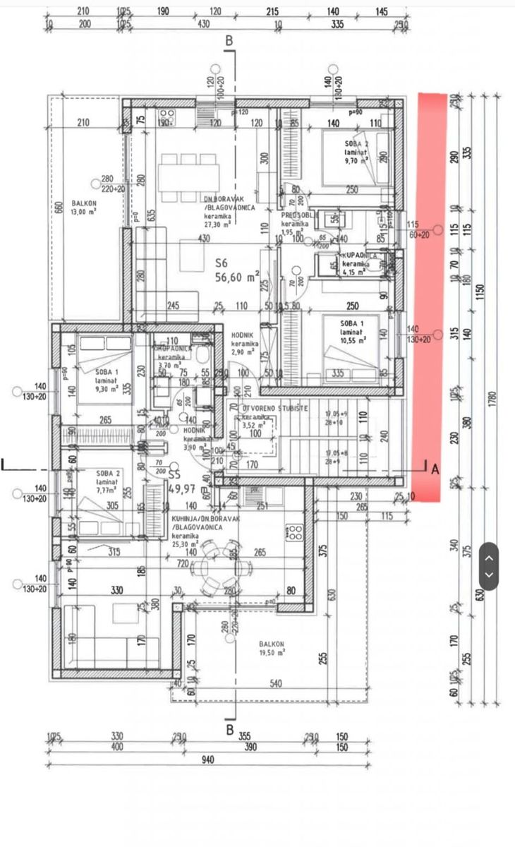 Wohnung zum Kauf 214.000 € 2 Zimmer 63 m²<br/>Wohnfläche 1.<br/>Geschoss Trogir center