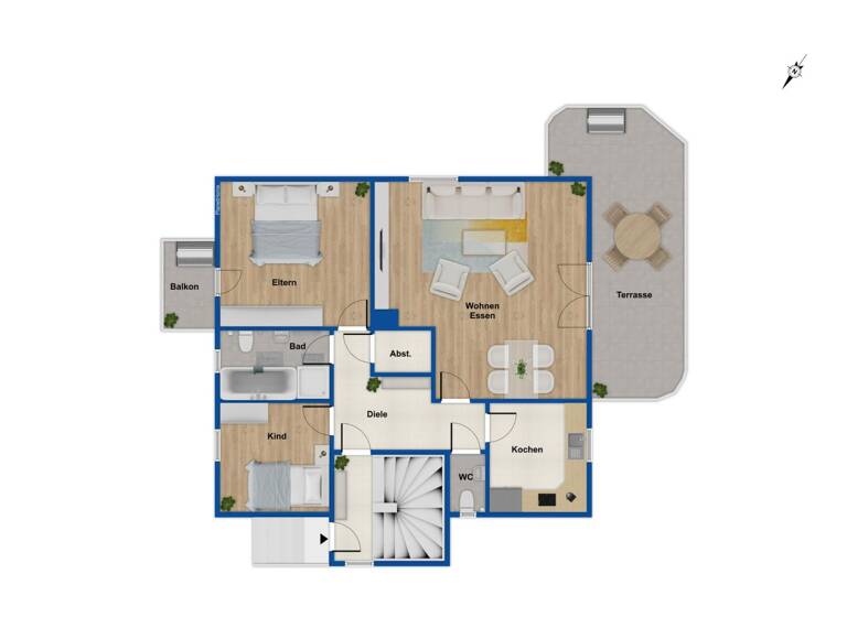 Wohnung zum Kauf 379.000 € 3 Zimmer 92,8 m²<br/>Wohnfläche 1.<br/>Geschoss Dottingen Ballrechten-Dottingen 79282