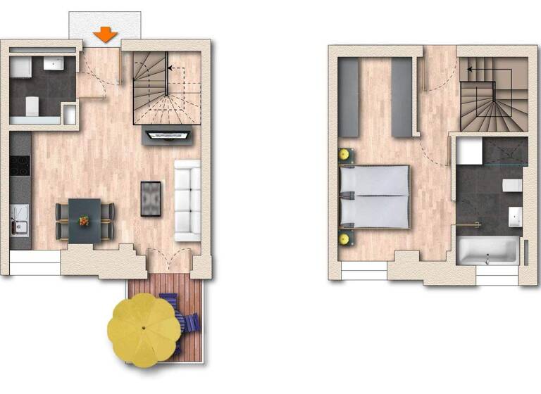 Maisonette zum Kauf 269.999 € 2 Zimmer 56,5 m² 1. Geschoss frei ab sofort Limburgerstraße 74 Plagwitz Leipzig 04229