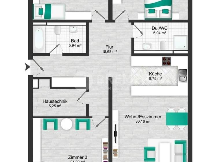 Wohnung zum Kauf 669.000 € 4 Zimmer 138,5 m² 1. Geschoss Schützenplatz Lüneburg 21337
