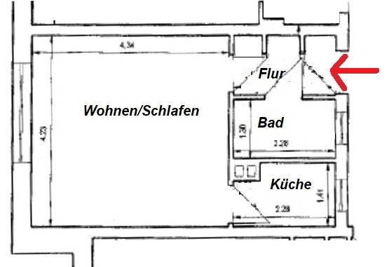 Wohnung zur Miete 350 € 1 Zimmer 27,3 m²<br/>Wohnfläche 4.<br/>Geschoss Stauffenbergallee 44 Krämpfervorstadt Erfurt 99085