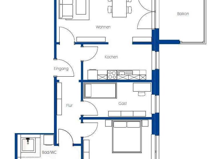 Wohnung zur Miete 685 € 3 Zimmer 78,3 m² 3. Geschoss frei ab 01.03.2026 Braußwiger Straße 1 Kitzscher 04567