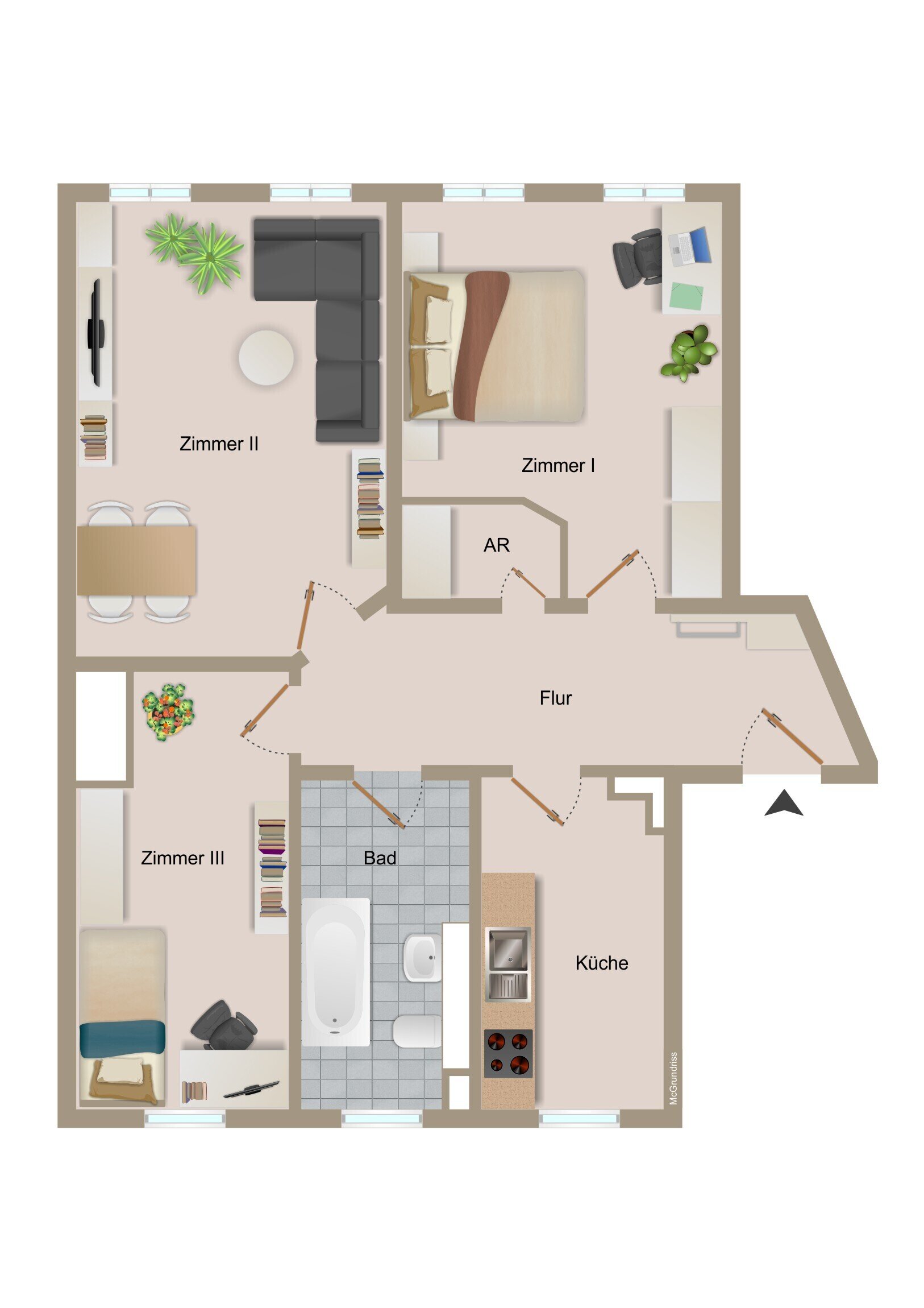 Wohnung zur Miete 1.099 € 3 Zimmer 76 m²<br/>Wohnfläche 4.<br/>Geschoss Michael-Kazmierczak-Straße 12 Gohlis - Mitte Leipzig 04157