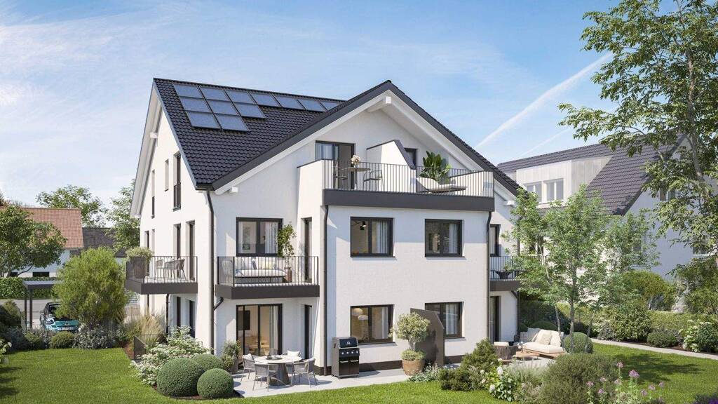 Viel Platz zur individuellen Gestaltung: Moderne Neubau-3-Zimmerwohnung mit taghellem Souterrain