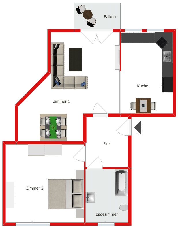 Wohnung zur Miete 480 € 2 Zimmer 60,6 m²<br/>Wohnfläche 01.02.2025<br/>Verfügbarkeit Dillenburg Dillenburg 35683