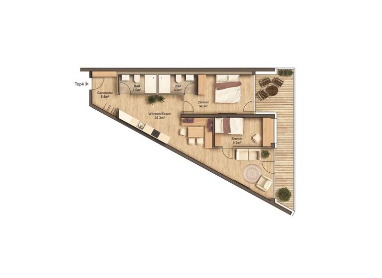 Wohnung zum Kauf 390.000 € 3 Zimmer 72 m² 1. Geschoss Seefeld in Tirol 6100