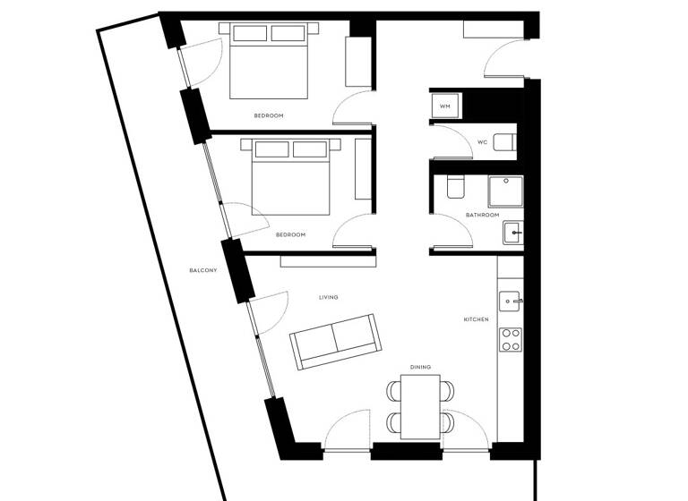 Wohnung zur Miete - Erstbezug 1.943 € 3 Zimmer 69,1 m² 21. Geschoss Dresdner Straße Wien 1200