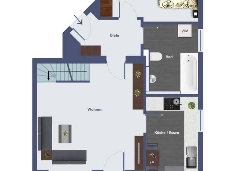 Maisonette zum Kauf 169.000 € 2 Zimmer 57 m²<br/>Wohnfläche Dachgeschoss, 2.<br/>Geschoss Sachsen Sachsen 91623