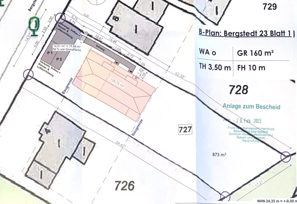 Grundstück zum Kauf 629.900 € 882 m²<br/>Grundstück Bergstedter Chaussee 6 Bergstedt Hamburg 22395