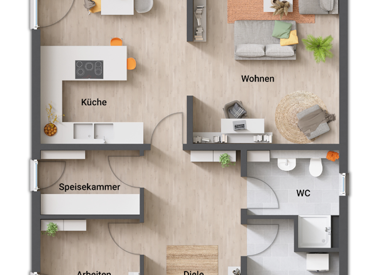 Einfamilienhaus zum Kauf provisionsfrei 251.950 € 4 Zimmer 129 m² 621 m² Grundstück Weyhausen 38554