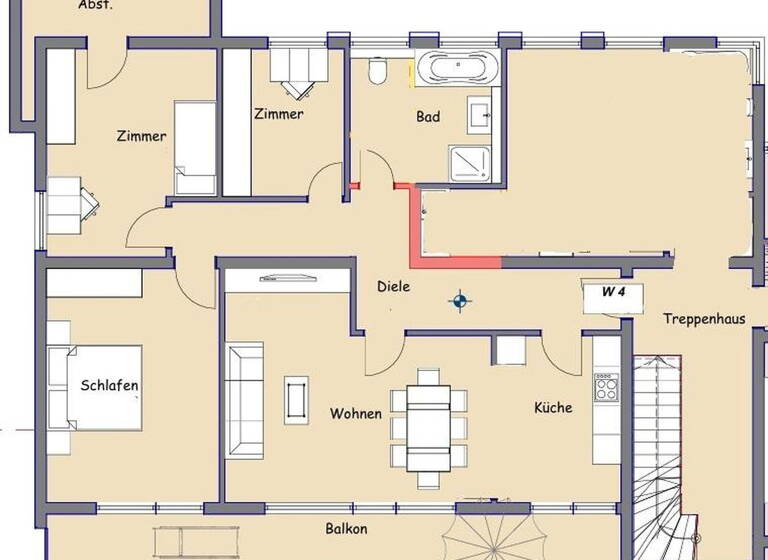 Terrassenwohnung zur Miete 1.500 € 4 Zimmer 115 m²<br/>Wohnfläche 1.<br/>Geschoss 15.06.2025<br/>Verfügbarkeit Bahnhofstraße 18/3 Mimmenhausen Salem 88682