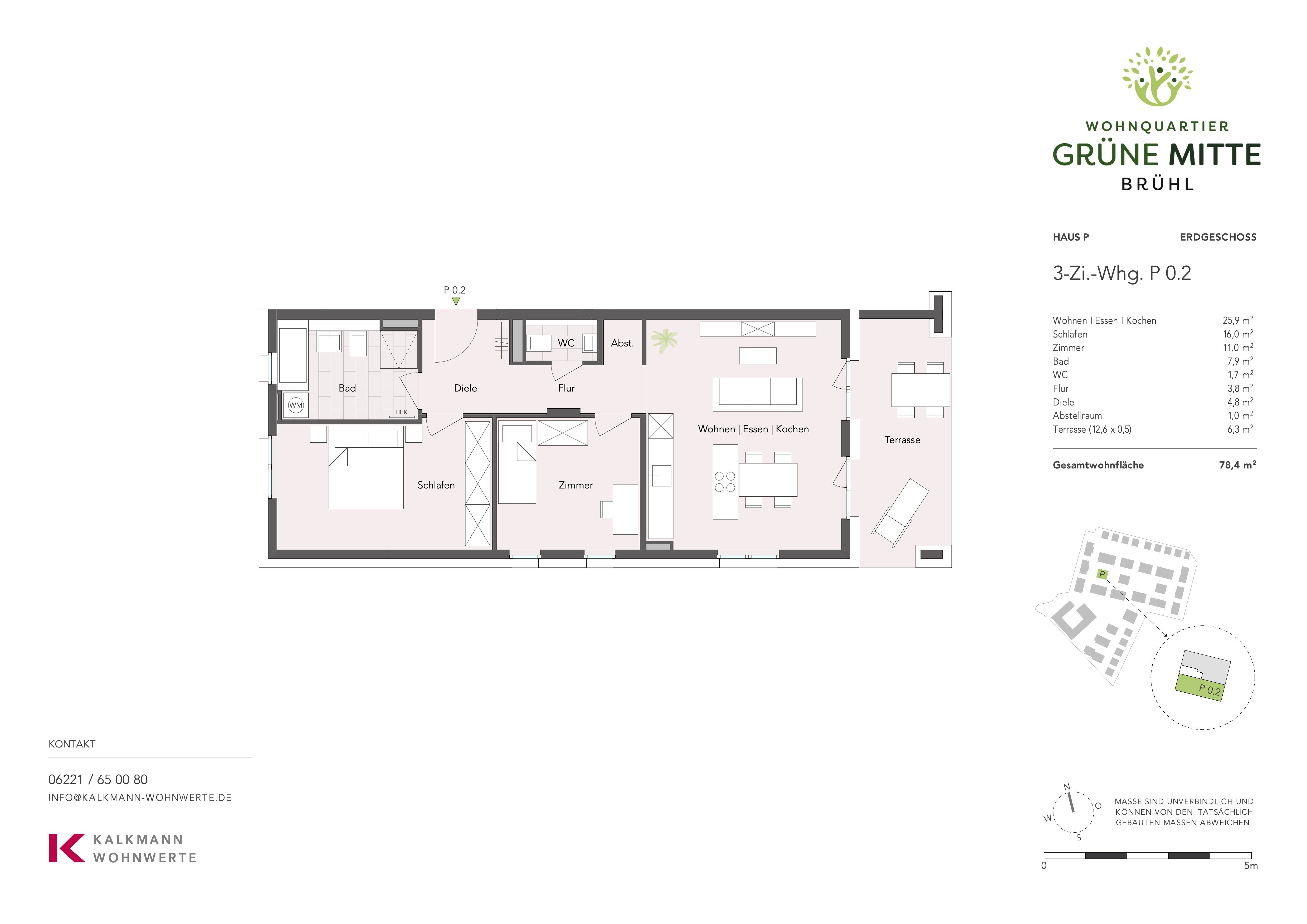 Terrassenwohnung zum Kauf provisionsfrei 397.800 € 3 Zimmer 78,4 m²<br/>Wohnfläche EG<br/>Geschoss Am Schrankenbuckel 16 Brühl 68782