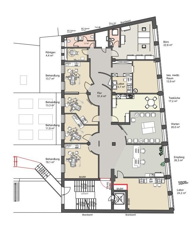 Bürofläche zur Miete provisionsfrei 14 € 289 m²<br/>Bürofläche ab 289 m²<br/>Teilbarkeit City - Ost Dortmund 44137