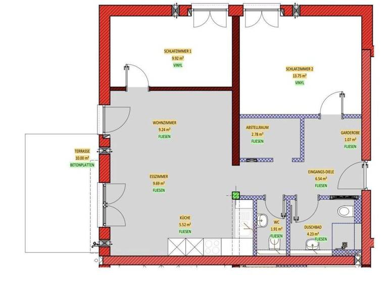 Wohnung zum Kauf provisionsfrei 399.000 € 3 Zimmer 69 m² EG Heinrichsdörferweg 4 Frauenaurach Erlangen 91056