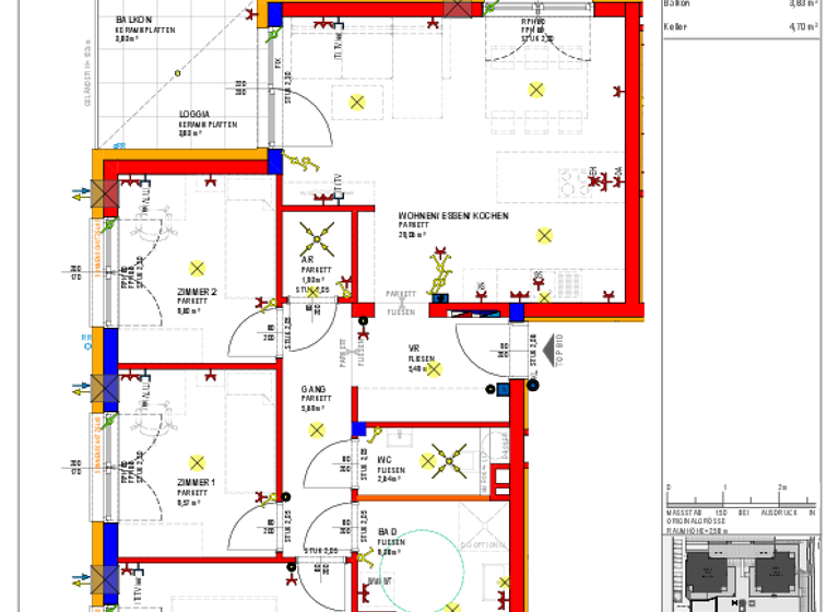 Wohnung zur Miete - Erstbezug 1.069 € 3 Zimmer 86,5 m² 2. Geschoss Kellner-Straße/Perausch-Straße Enns 4470