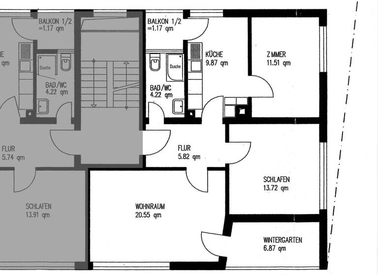 Wohnung zur Miete 1.190 € 3 Zimmer 73,7 m² Geschoss 5/6 frei ab sofort Olgastraße 70 A Mitte Stuttgart 70182