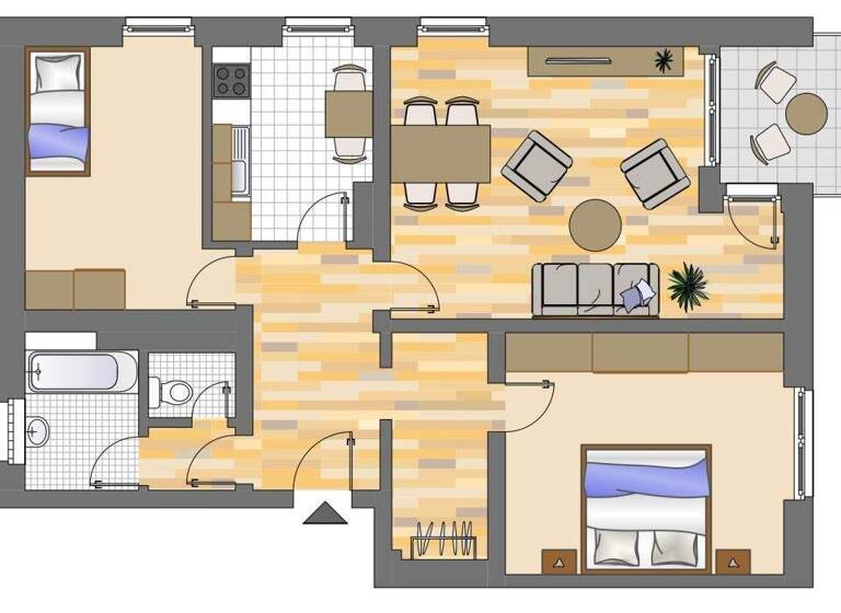 Wohnung zur Miete 504 € 3 Zimmer 76,8 m² 5. Geschoss frei ab 31.12.2026 Brockhauser Weg 62 Plettenberg 58840