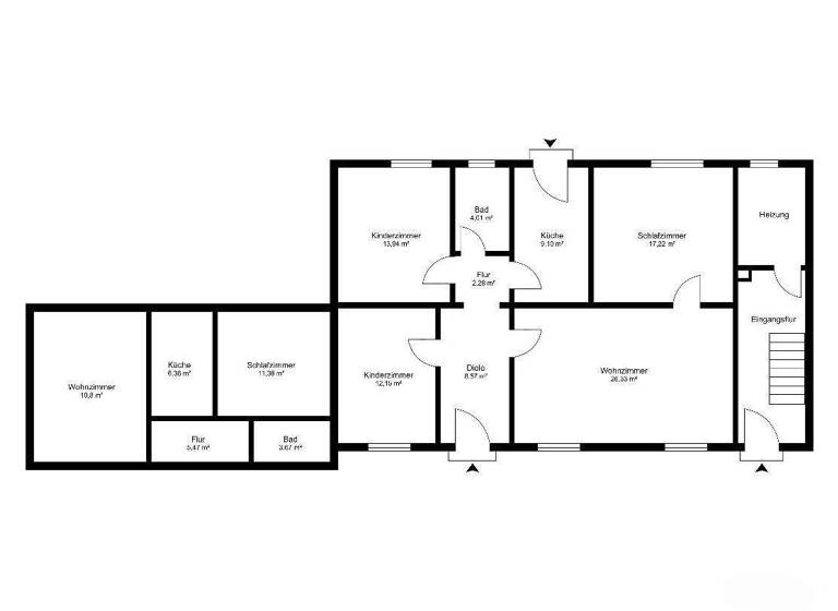 Mehrfamilienhaus zum Kauf 238.500 € 10 Zimmer 175 m² 1.315 m² Grundstück frei ab sofort Ahausen Weyhe 28844