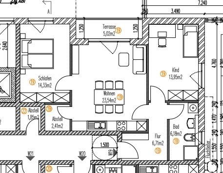 Wohnung zum Kauf provisionsfrei 380.000 € 3 Zimmer 69,6 m²<br/>Wohnfläche Gewerbestraße 15 Mettenheim-Hart Mettenheim 84562