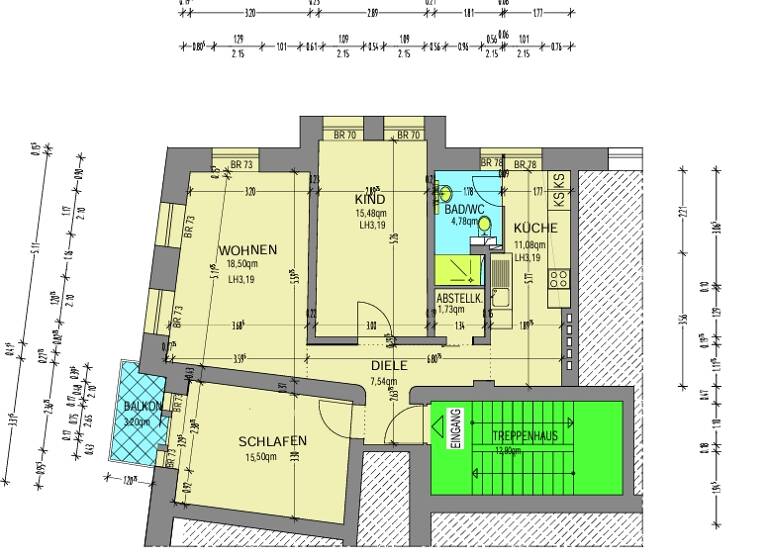 Wohnung zum Kauf 399.950 € 3 Zimmer 77 m² 1. Geschoss Mariendorf Berlin 12105