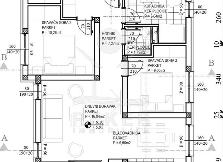 Penthouse zum Kauf - Erstbezug 513.000 € 4 Zimmer 190,9 m² 2. Geschoss Petrcane 23000