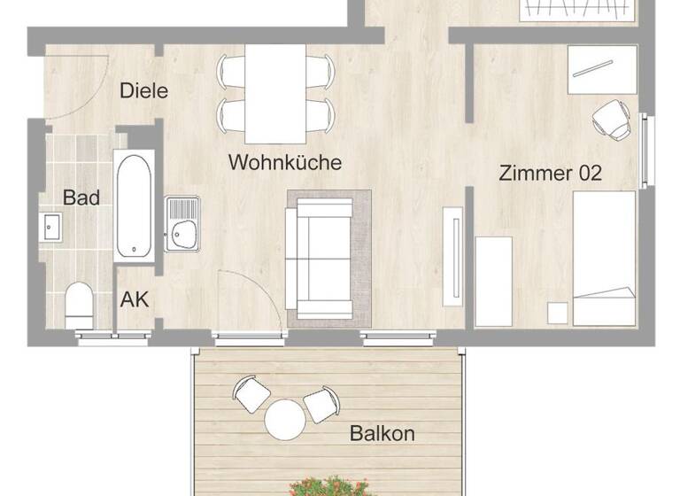 Wohnung zur Miete 500 € 2 Zimmer 54,7 m² EG frei ab 01.07.2026 Möllerskamp 16 Datteln 45711