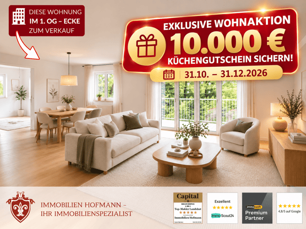 Wohnung zum Kauf - Erstbezug provisionsfrei 383.760 € 4 Zimmer 99,7 m² 1. Geschoss Mammingerschwaigen Mamming 94437