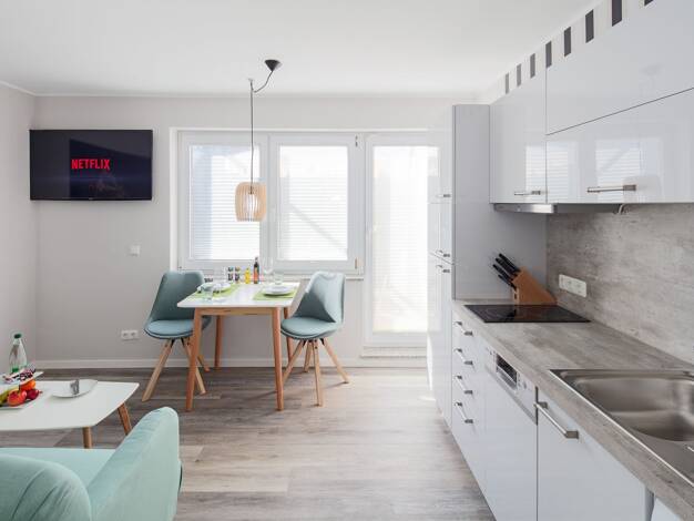 Studio zur Miete Wohnen auf Zeit 1.320 € 1 Zimmer 37 m² frei ab 01.05.2026 Radeberger Vorstadt Dresden 01099