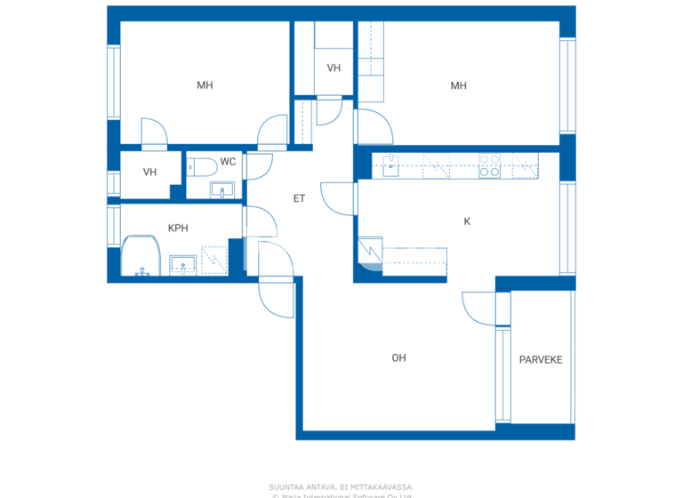 Studio zum Kauf 112.000 € 3 Zimmer 72,5 m² 3. Geschoss Lönnrotinkatu 10 Kuopio 70500