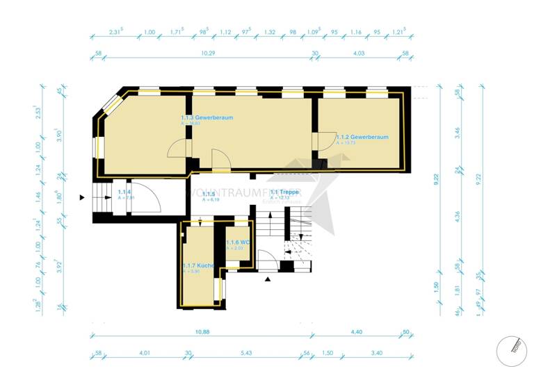 Bürofläche zur Miete 351 € 3 Zimmer 50,6 m² Bürofläche Max-Pechstein-Straße 90 Innenstadt Zwickau 08056