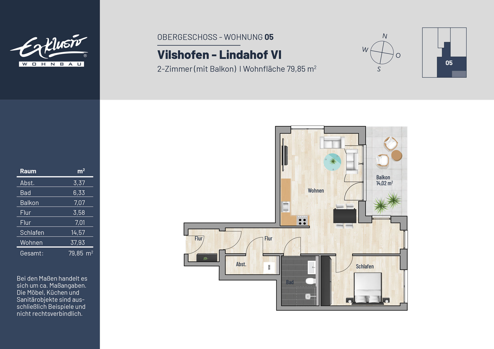 Wohnung zum Kauf provisionsfrei 319.000 € 2 Zimmer 79,9 m²<br/>Wohnfläche 1.<br/>Geschoss Karl-Föckerer-Straße 8 Lindahof Vilshofen an der Donau 94474