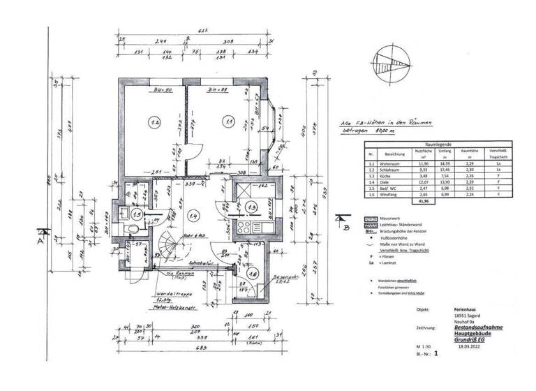 Bungalow zum Kauf 349.000 € 8 Zimmer 130 m² 550 m² Grundstück frei ab sofort Neuhof 9A Neuhof Sagard 18551