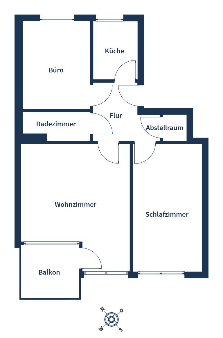 Wohnung zum Kauf 160.000 € 3 Zimmer 60 m²<br/>Wohnfläche 3.<br/>Geschoss Huckelriede Bremen 28201