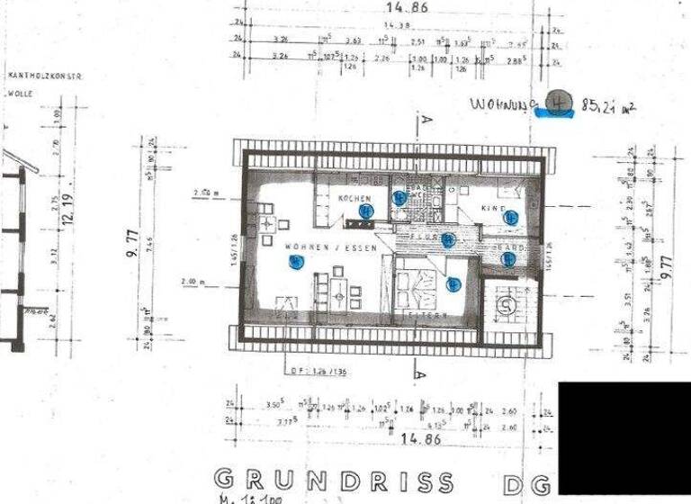 Wohnung zur Miete 650 € 3 Zimmer 85 m² 2. Geschoss Obristfelder Str 5 Horb a. Main Marktzeuln 96275